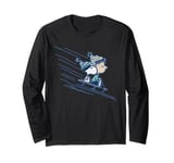 Peanuts Xmas Snoopy Linus Holiday Sleigh Ride Retro 80s 90s Long Sleeve T-Shirt