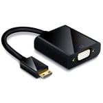 INECK® Cable Adaptateur - Mini HDMI a VGA femelle video Cable d'adaptateur 1080P pour NoteBook PC - Noir