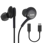 Original Samsung AKG Headphones for Samsung Galaxy S21 Plus USB-C Adapter Black