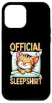 iPhone 12 Pro Max Official Sleepshirt Bengal Cat Sleep Lovers Funny Sleepyhead Case