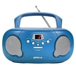 Groov-e GVPS733/BE Portable CD Player Boombox with AM/FM Radio, 3.5mm AUX Input,