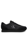 Calvin Klein Baskets Runner Homme Retro Iconic Chaussures, Noir (Triple Black), 45