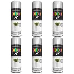 6X White Gloss Spray Paint Aerosol Auto Car Lacquer Wood Metal 250ml