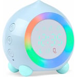 Fei Yu - Réveil Enfant Lumineux led Numerique Lampe Réveil Veilleuse Fille Garçons Jour Nuit Enfant Volume Réglable Snooze Réveil en usb Charge-Bleu