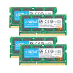 Crucial 4pcs 8GB 2RX8 DDR3L 1600MHz PC3L-12800S SODIMM Laptop Memory RAM Kits $D