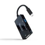 USB C to VGA/HDMI/DVI Adapter NANOCABLE 10.16.4301-ALL 20 cm Black 4K Ultra H