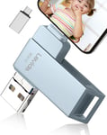 Cle USB 512Go pour Phone, clé USB c Porte, Clé Photo,Extension de Cle Mémoire Externe pour Téléphone Android, Téléphone iOS, Ordinateur Portable,Vidéos/Photos/Document,Gris.[G394]