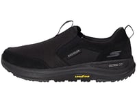 Skechers Men's Go Walk Outdoor-Athletic Slip-On Trail Hiking Shoes with Air Cooled Memory Foam Sneaker, Black, 11.5 X-Wide