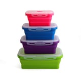 Silicone Food Storage Containers - Set of 4 - Plastic Food Containers with Lids, Microwave & Dishwasher Safe, Airtight Food Storage Container - from Jean-Patrique