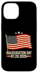 Coque pour iPhone 14 20 janvier 2025 Jour d'inauguration du drapeau américain du président Trump