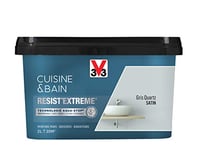 V33 Peinture multi-supports monocouche Cuisine & Bain Resist'Extrême® Satin, Gris Quartz, 2L