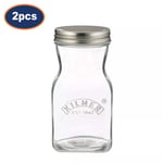 Glass Jar 500ml Square Preserving Jar Storage w/Airtight Screw Lid Container 2pc