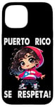 Coque pour iPhone 15 Puerto Rico Se Respeta Boricua Drapeau Princesse Enfant