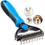 Umnuou - Premium Brosse pour chiens et chats, dédéparage de brosse de sous-poil pour chiens et chats à poils moyens à longs, élimine le sous-poil