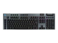 Logitech G915 X - Clavier - LIGHTSPEED - backlit - sans fil - 2.4 GHz, Bluetooth, USB - QWERTY - Italien - commutateur : GL Tactile - noir