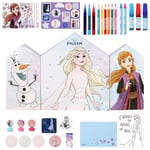 Disney Frozen Advent Calendar Xmas Art & Craft Stationery Set Kids Christmas