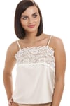 Luxury Satin Feel Lace Trim Camisole