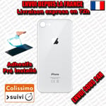 VITRE ARRIERE SUR iPhone 8 ARGENT WHITE VITRE AR envoi rapide