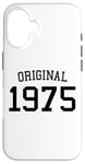 Coque pour iPhone 16 Original 1975, 50 ans pour homme et femme, 50e anniversaire