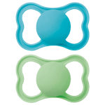 MAM Air Sut Silicone Blue 6-16M (2 stk)