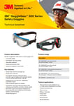 3m™ goggle gear™ 500 tettsittende vernebriller, scotchgard™ antidugg-/ripebestandig belegg (k&n), gg501sgaf-eu, 10 per eske