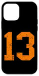 Coque pour iPhone 12 mini Numéro #13 Numéro universitaire orange