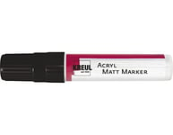 Kreul 46219-Acryl Matt Marker XXL, avec Pointe biseautée env. 15 mm, Noir, Peinture Acrylique permanente Mate à Base d'eau, pour éléments puristes, 10009931, Black, One Size