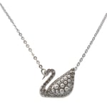 Swarovski Silver Necklace Iconic Swan Pearl Pendant Ladies Jewellery NEW GENUINE