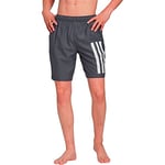 adidas Homme Classic Length 3-Stripes Swim Shorts, Grey Five/White, XXL