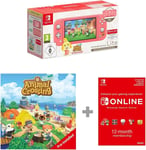 Nintendo Switch Lite Coral: Isabelle Alhoa Edition + Animal Crossing [HAC-002]