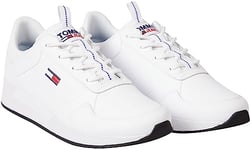 Tommy Jeans Homme Baskets de Running Flexi Chaussures de Sport, Blanc (White), 40 EU