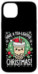 Coque pour iPhone 14 Plus Passez un Noël sous la lumière du thé - Festive Boba Tea Holiday