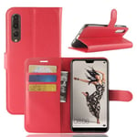 Huawei P20 Pro      Pu Wallet Case    [Red]