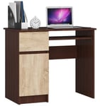 Bureau wenge / sonoma bureau, avec armoire verrouillable / tiroir,  77 x 90 x 50 cm