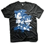 Hybris Sonic and Tails Sprayed Tee (Black,L)