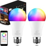 iLC Alexa Light Bulbs, 13W E27 Screw, Smart Light Bulb Colour Changing Light Bu