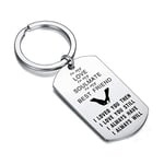 Waeceip Couple Keychain to My Love Keychain Wife Husband Gifts Boyfriend Girlfriend Gifts Valentine Gift Anniversary Day Gifts Birthday Jewellery Wedding Gift (I always will)