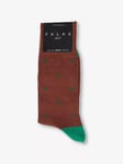 FALKE Men's  Dot-patterned cotton-blend socks - Colour: Brandy 5167