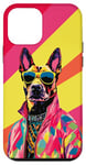 Coque pour iPhone 12 mini Pop-Art mignon et coloré pour chien malinois belge