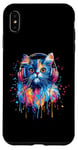 Coque pour iPhone XS Max Persian Cat Lovers Pop Art Casque audio amusant chat persan