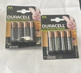 8 x Duracell AA 1300 mAh STAY CHARGE Rechargeable Batteries