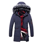 Parka Homme De Marque Mi-Longue À Capuche Detachable Doudoune Homme Vêtement Masculin Épaississant Manteau Homme Droit Imperméable -Zs306771