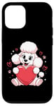 iPhone 12/12 Pro Cute Poodle Love Heart Valentines Day Poodle Lover Case