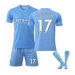 De Bruyne 17 Jersey Hemma 21-22 New Season Boys Manchester City - 26(140-150CM)