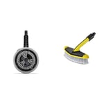 Kärcher Brosse de Lavage Rotative WB 130, avec Embout Universel, Accessoires pour Nettoyeurs Haute Pression K2-K7 Kärcher & Brosse Triangulaire Accessoire pour Nettoyeur Haute Pression