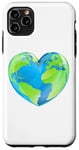 Coque pour iPhone 11 Pro Max Globe terrestre en forme de cœur