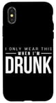 Coque pour iPhone X/XS Bière, alcool, fête et ivre