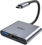 Adaptateur USB C HDMI, hub multiport numérique AV avec 4K@60Hz HDMI, Port USB 3.0, Type C 100 W PD pour iPad, MacBook, iPhone 15 Pro Max/15 Pro, Samsung S24/23,Windows, Surface.[S1144]