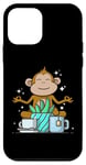 Coque pour iPhone 12 mini Adorable singe Namaste Do Yoga Gardening Lover Coffee Lover