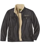 ATLAS FOR MEN - Blouson Aviateur Suédine Doublé Sherpa - M